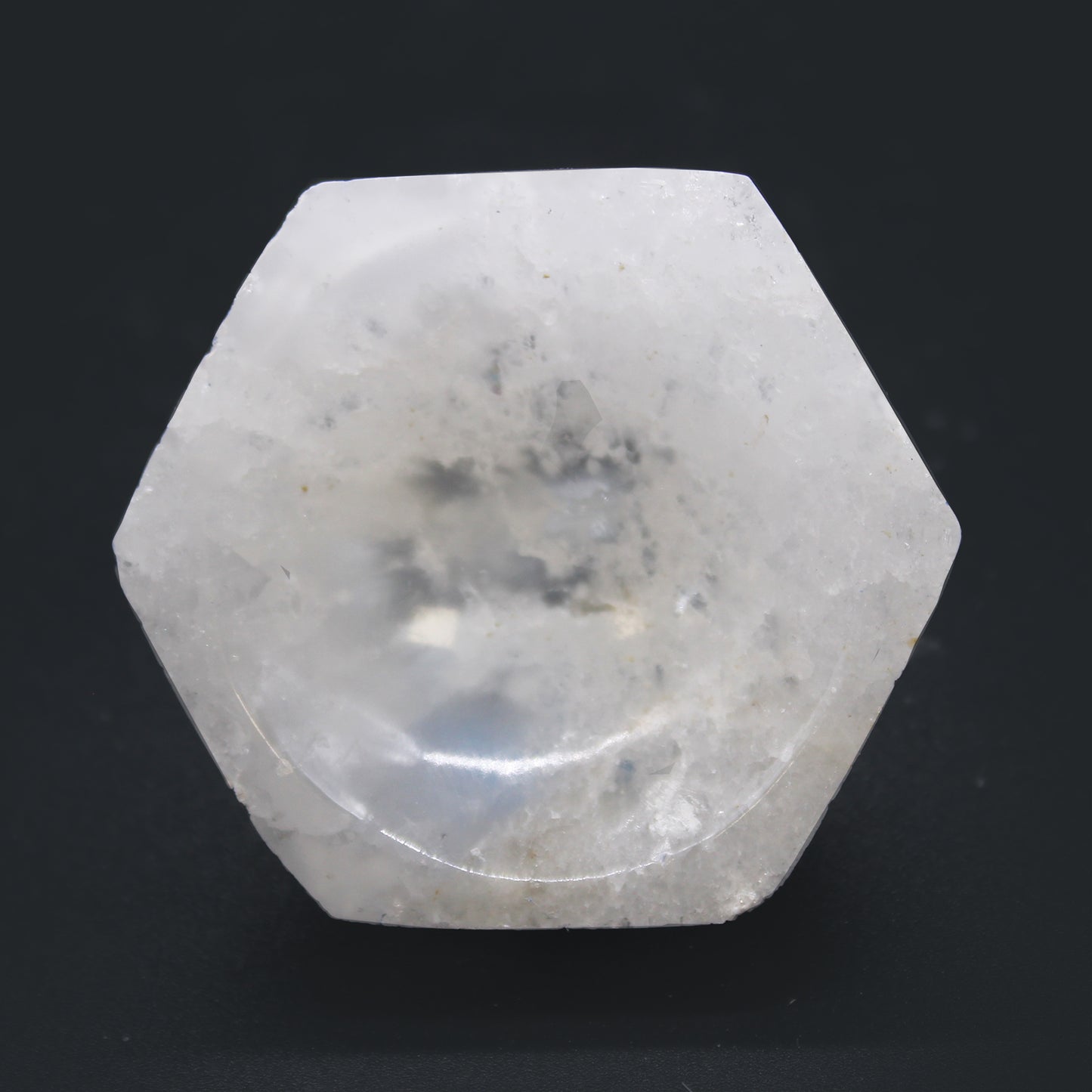Selenite Hexagonal Bowl – Small | Vessel for Crystals, Incense & Ritual Use