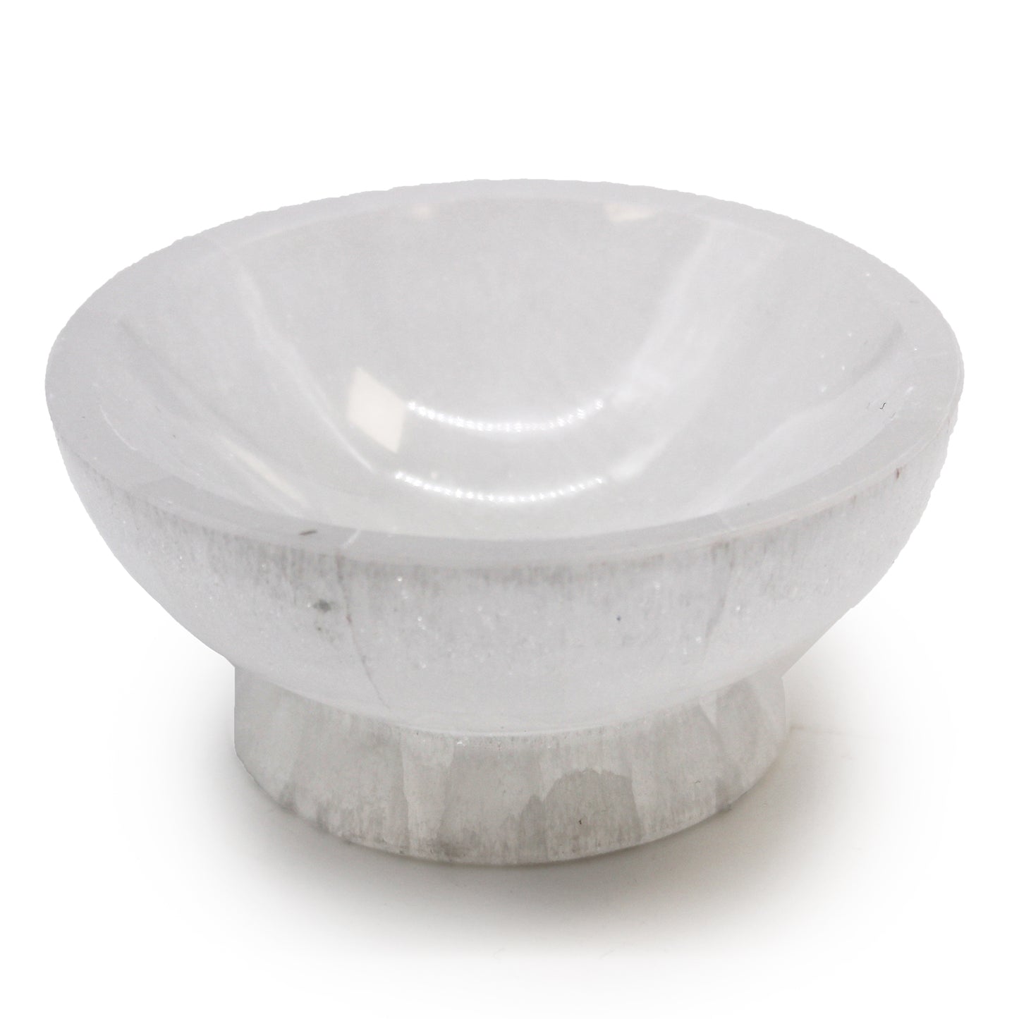 Selenite Ritual Bowl – Medium | Vessel for Crystals, Incense & Ritual Use
