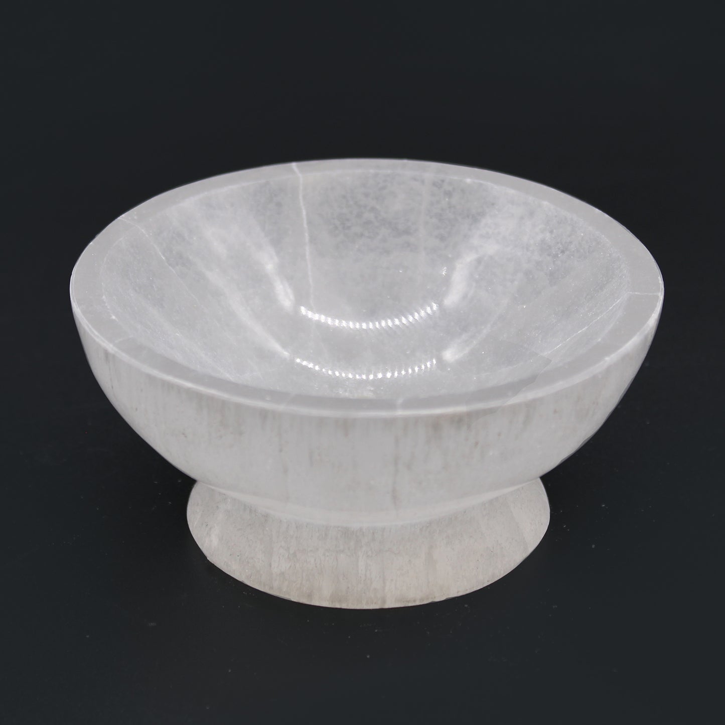 Selenite Ritual Bowl – Medium | Vessel for Crystals, Incense & Ritual Use