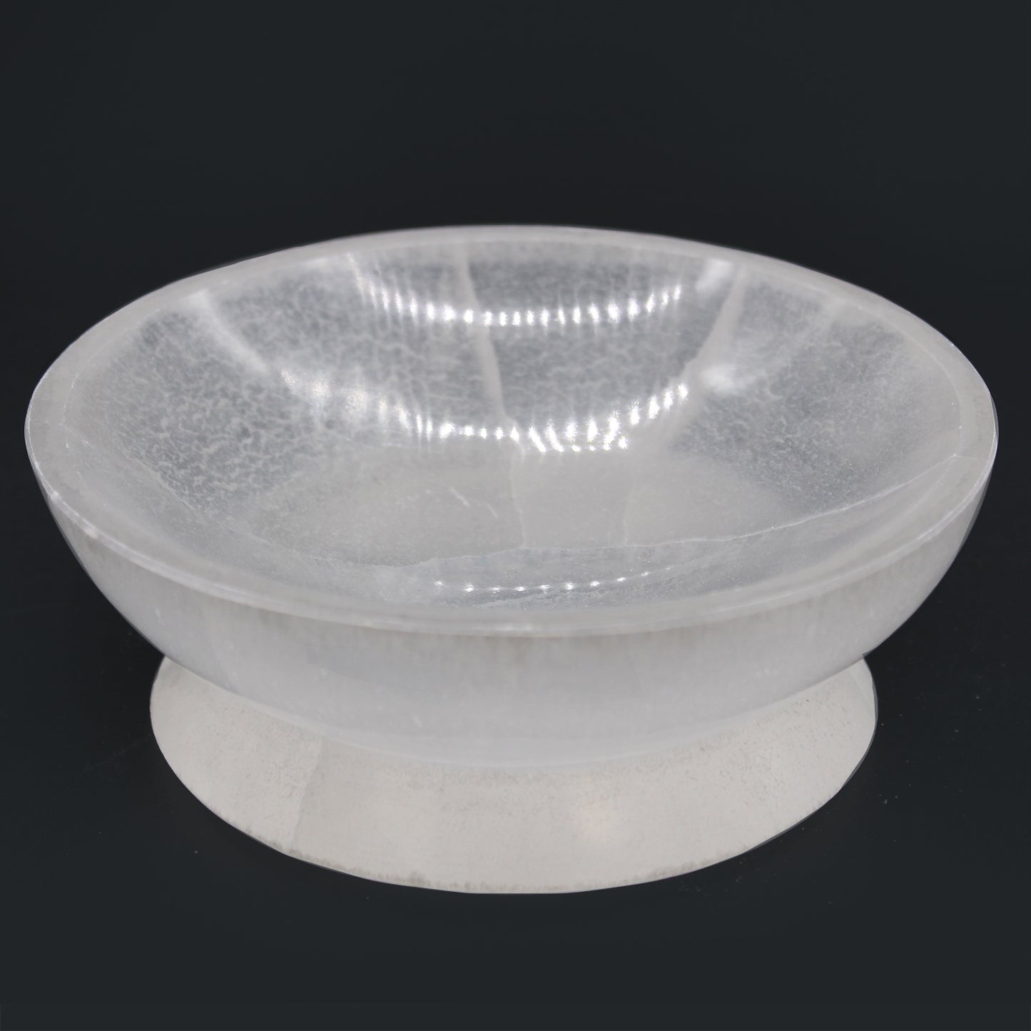 Selenite Ritual Bowl – Large | Vessel for Crystals, Incense & Ritual Use