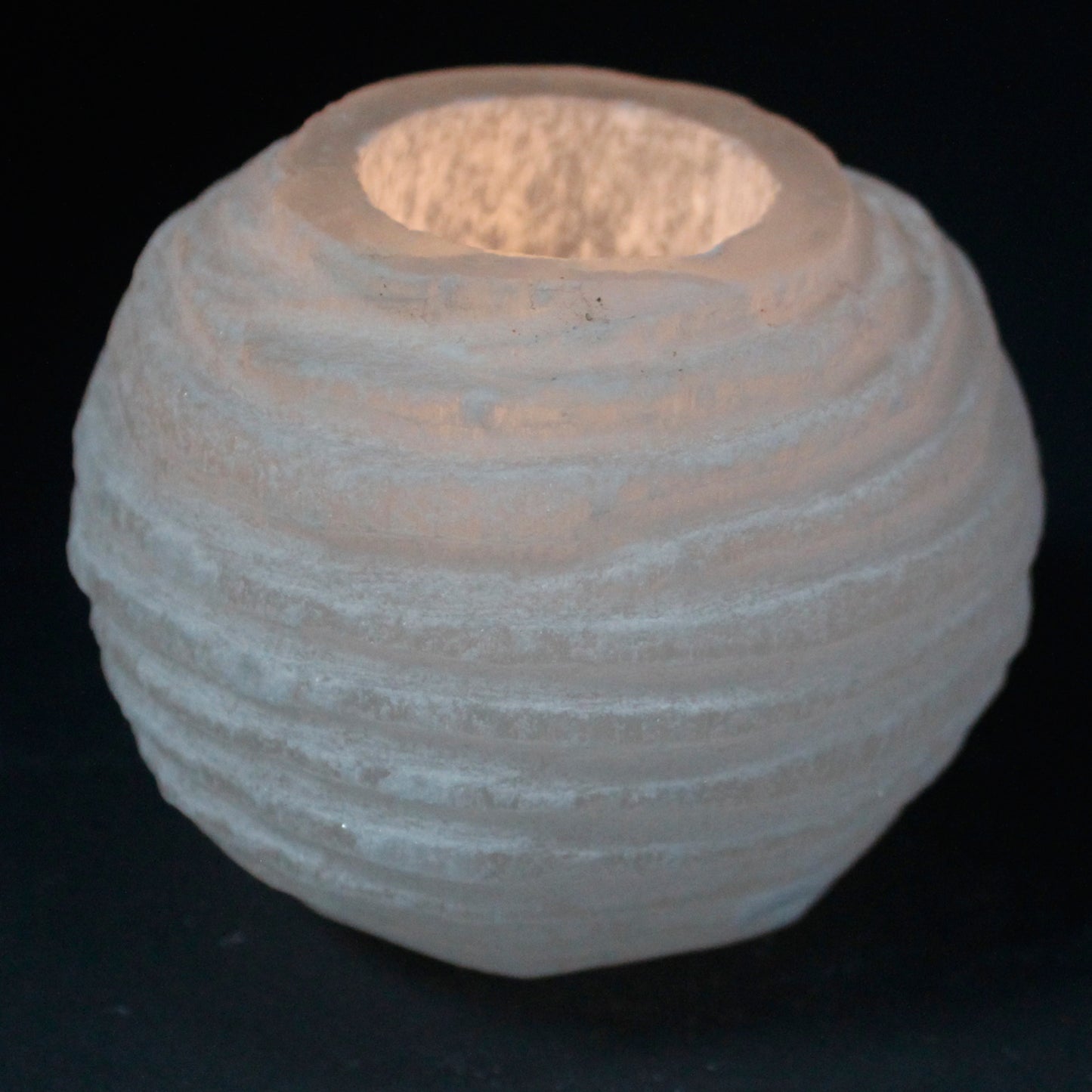 Selenite Candle Holder – Snowball | Natural Crystal Tealight Holder