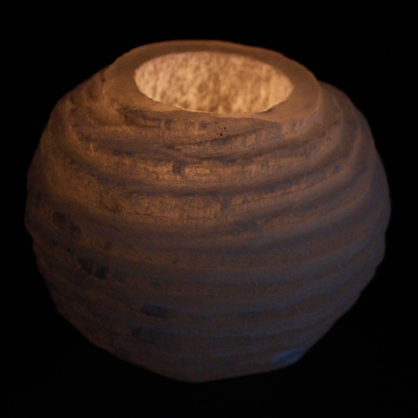 Selenite Candle Holder – Snowball | Natural Crystal Tealight Holder