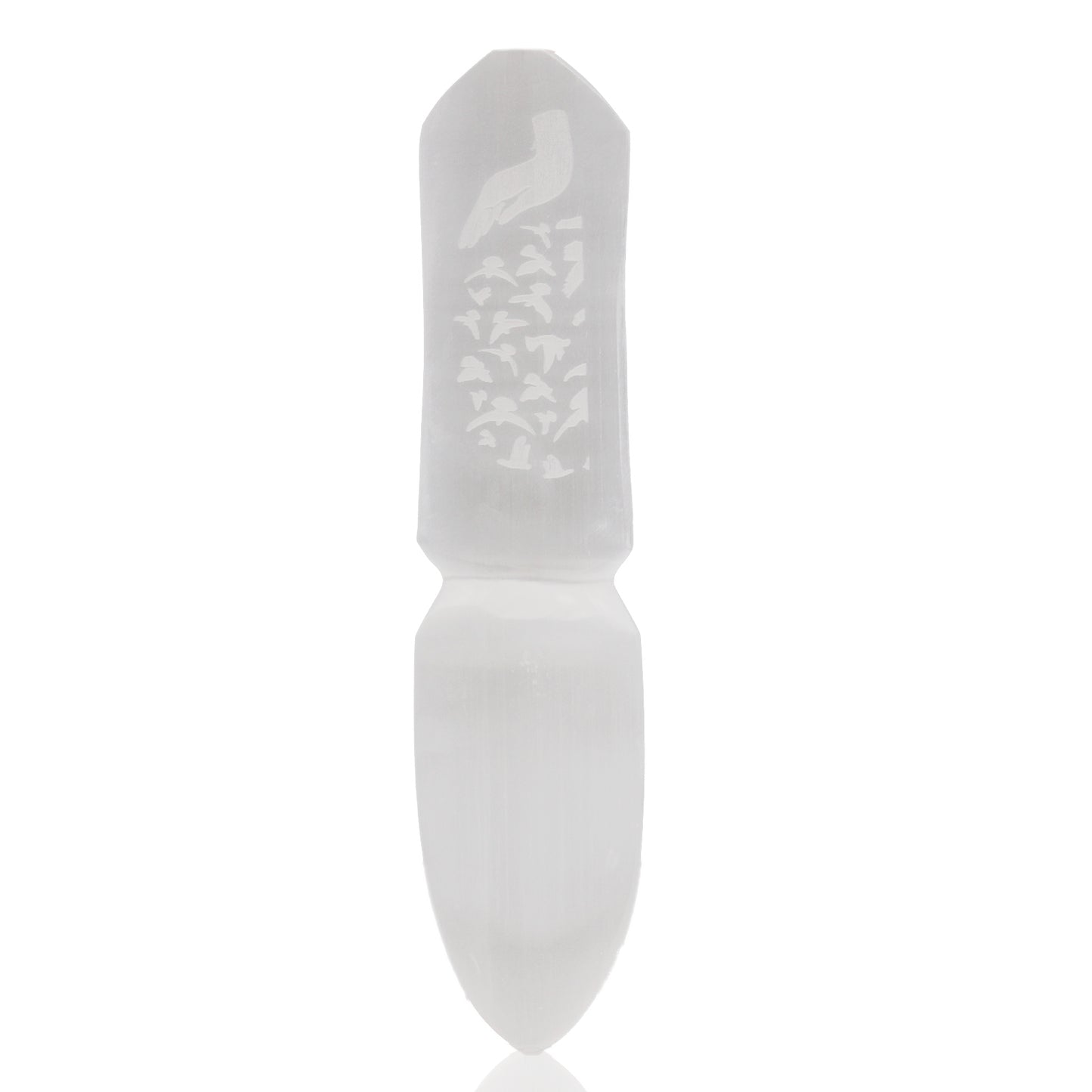 Selenite Ceremonial Knife – "Releasing Bonds" | Ritual Display Piece