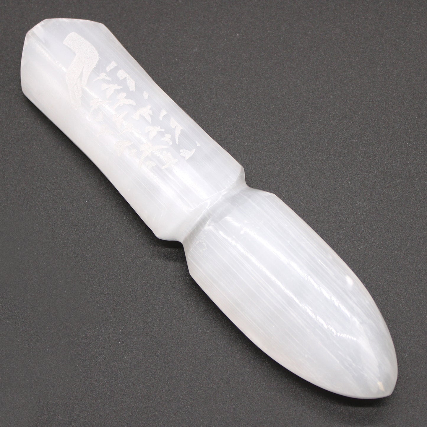 Selenite Ceremonial Knife – "Releasing Bonds" | Ritual Display Piece