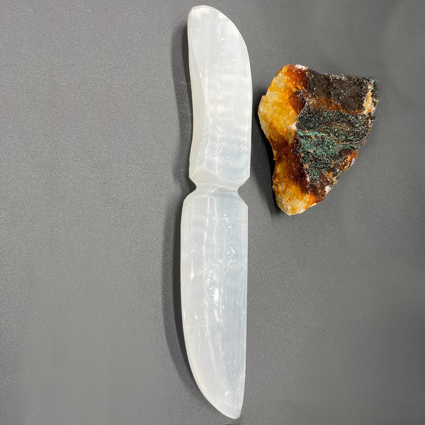 Selenite Ceremonial Knife – Classic | Ritual Display Piece