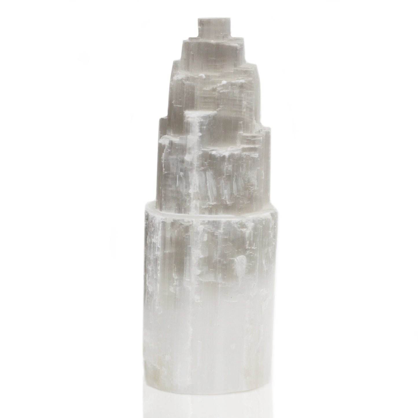 Natural Selenite Tower Lamp – Large | Purifying Crystal Light