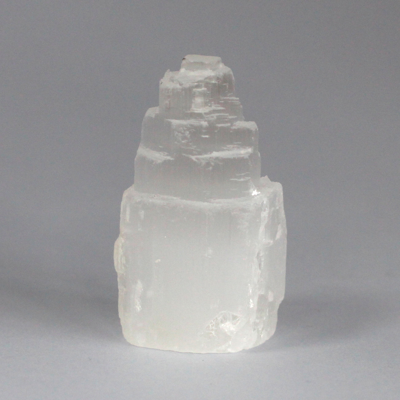 Selenite Tower Sculpture – Extra Small | Carved Crystal Display Piece