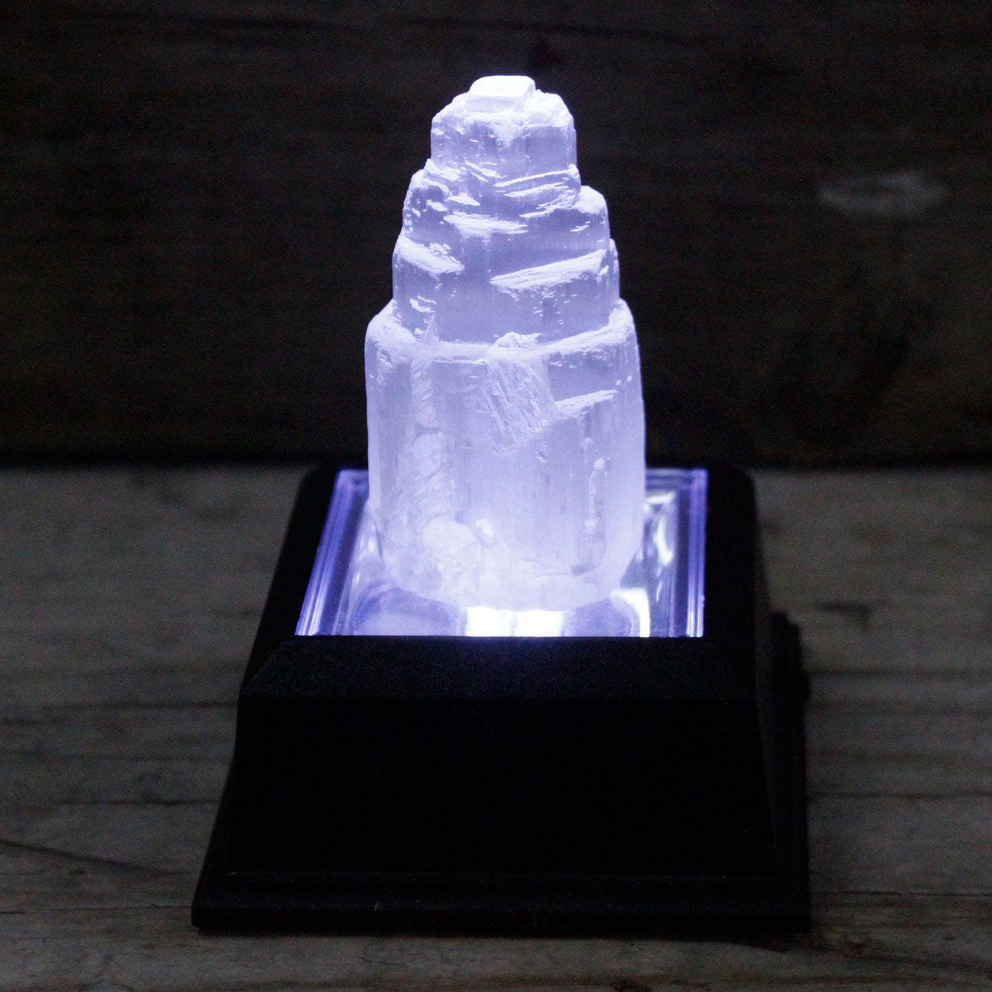Selenite Tower Sculpture – Extra Small | Carved Crystal Display Piece