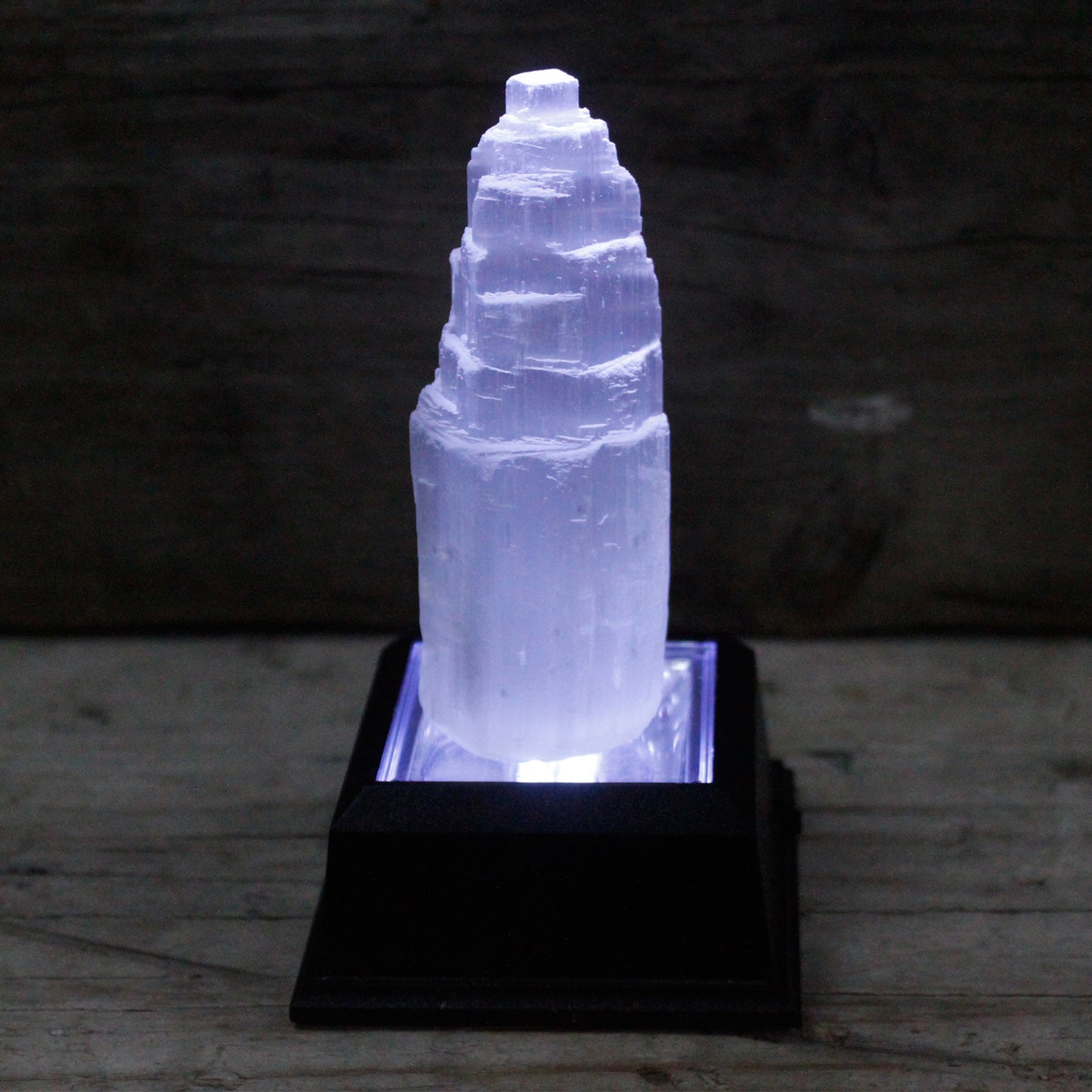 Selenite Tower Sculpture – Small | Carved Crystal Display Piece