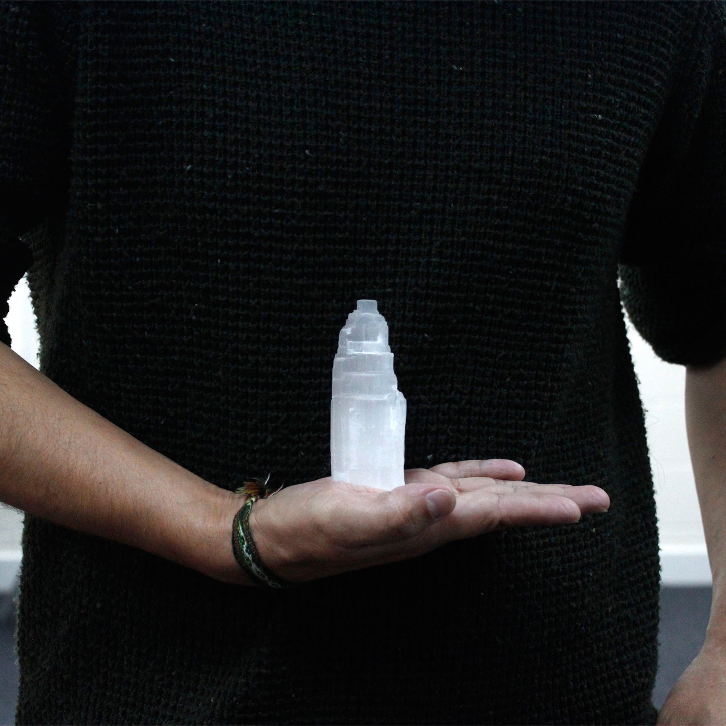 Selenite Tower Sculpture – Small | Carved Crystal Display Piece