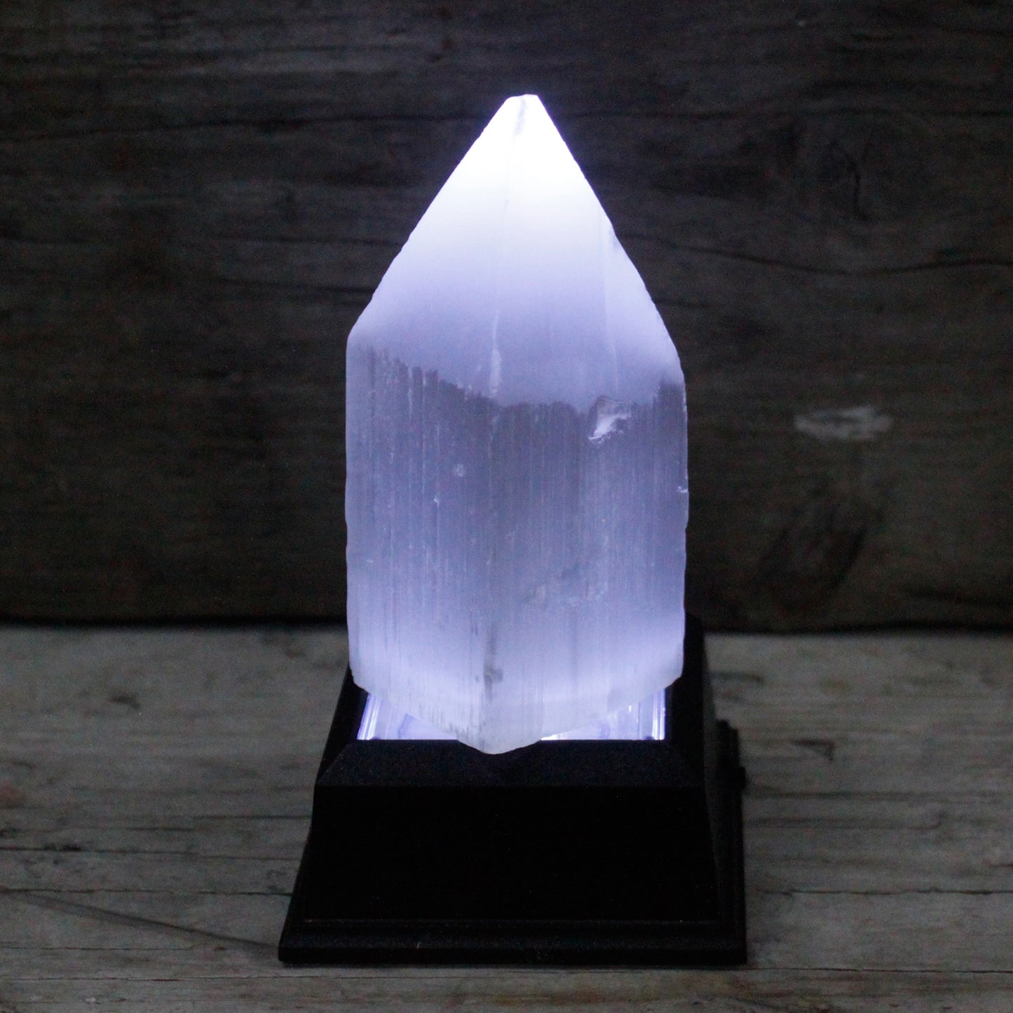 Selenite Pencil Point Sculpture – Small | Carved Crystal Display Piece
