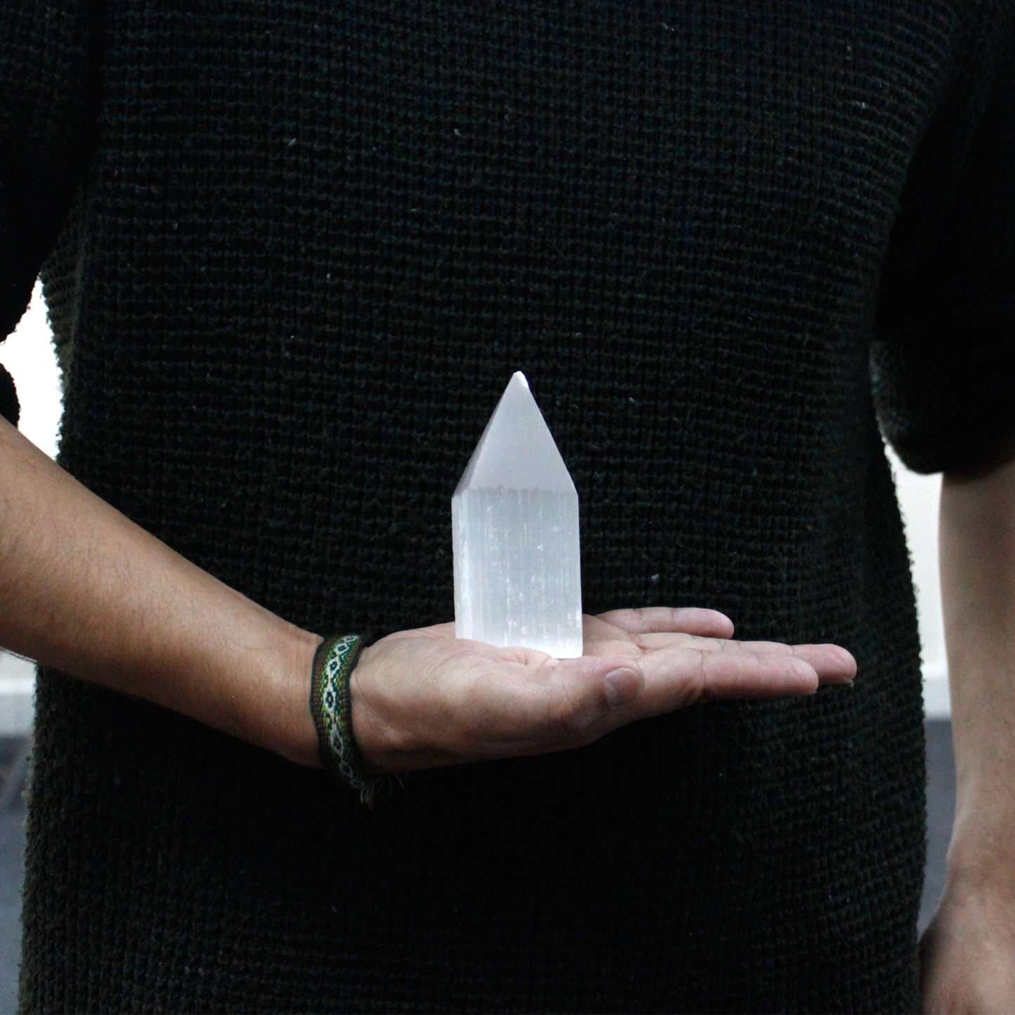 Selenite Pencil Point Sculpture – Small | Carved Crystal Display Piece