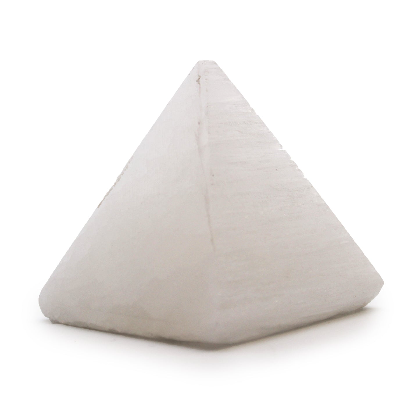 Selenite Pyramid Sculpture – Small | Natural Crystal Display Piece