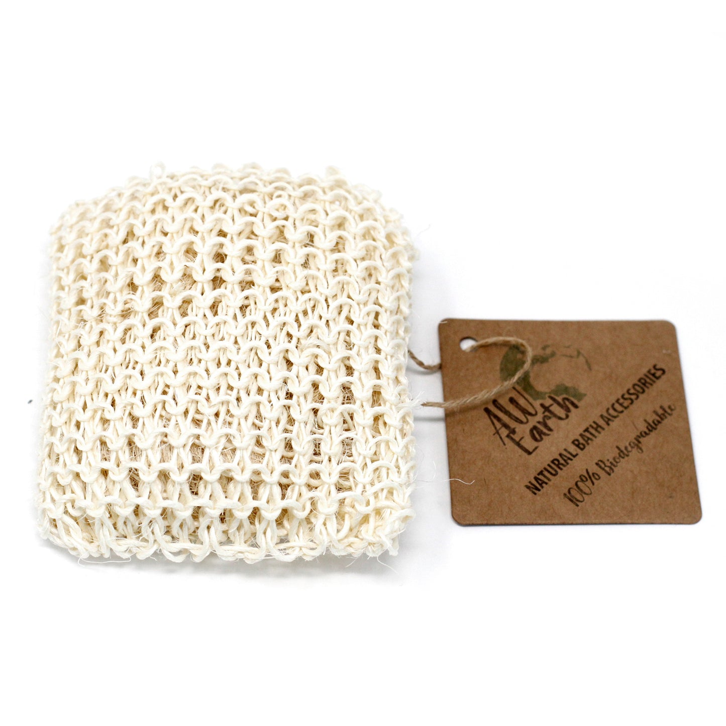 Natural Sisal & Cotton Body Scrub – Square Cushion | Extra Exfoliating Eco Sponge with Strap