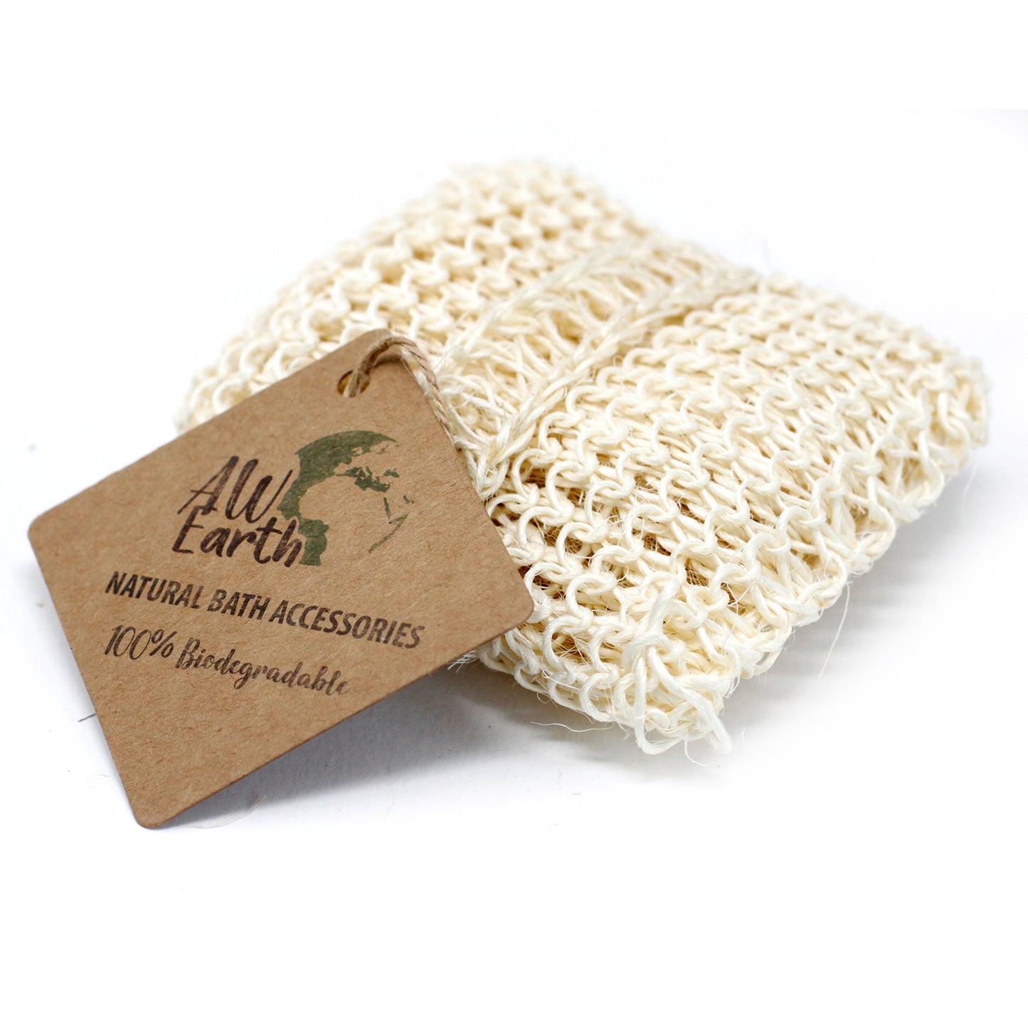 Natural Sisal & Cotton Body Scrub – Square Cushion | Extra Exfoliating Eco Sponge with Strap