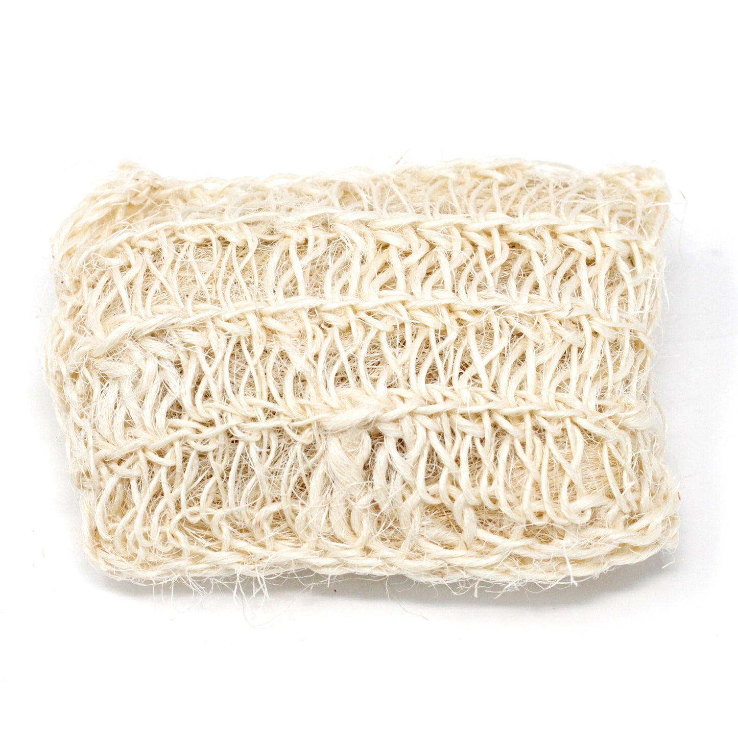 Natural Sisal & Cotton Body Scrub – Rectangle Cushion | Gentle Exfoliator with Hand Strap