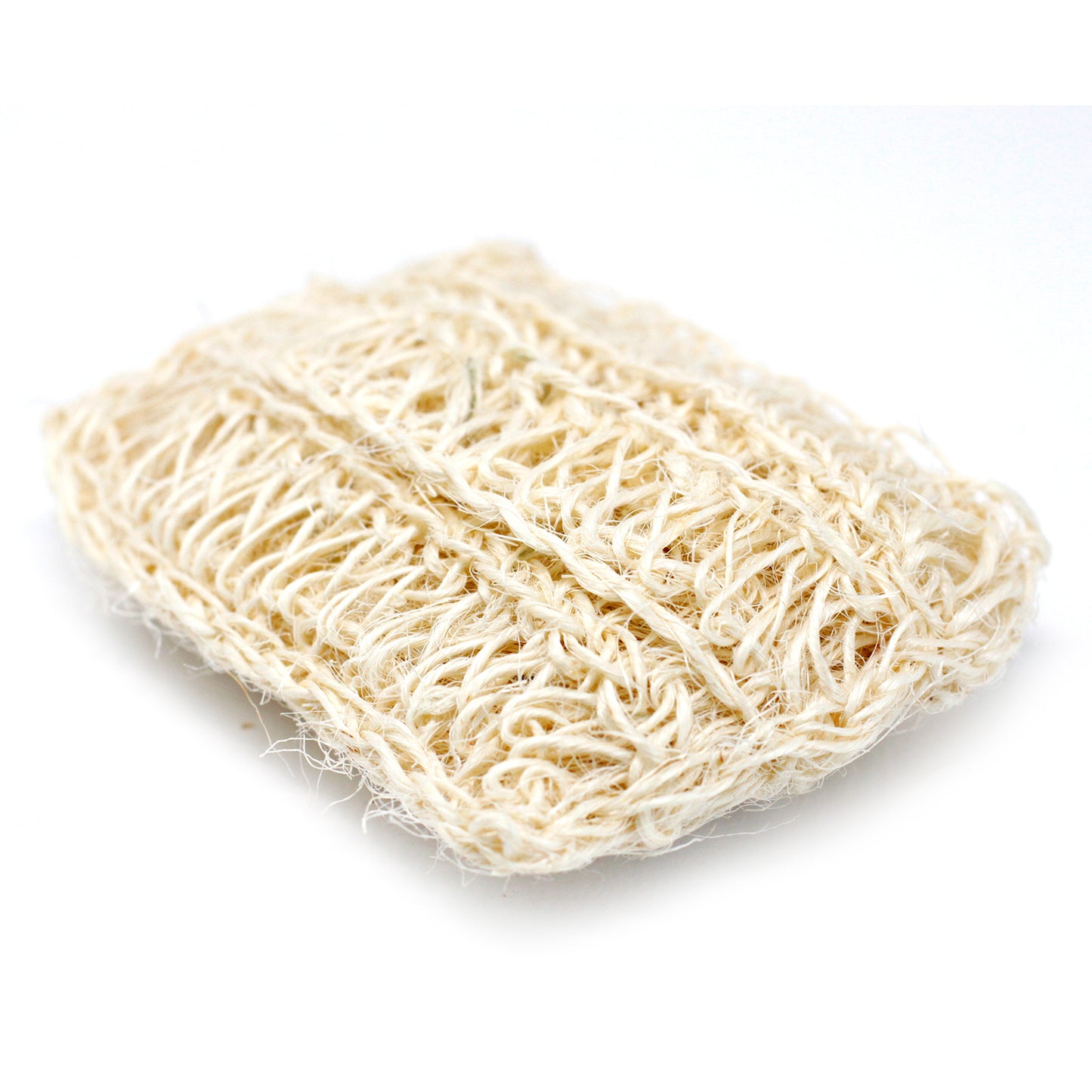 Natural Sisal & Cotton Body Scrub – Rectangle Cushion | Gentle Exfoliator with Hand Strap