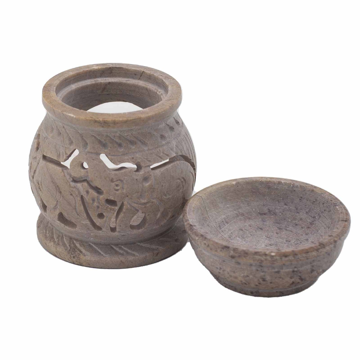 Small Soapstone Oil Burner – Elephant | For Wax Melts & Fragrance Oils