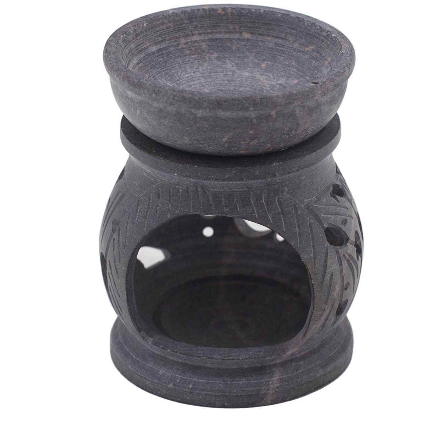 Small Soapstone Oil Burner – Om | For Wax Melts & Fragrance Oils