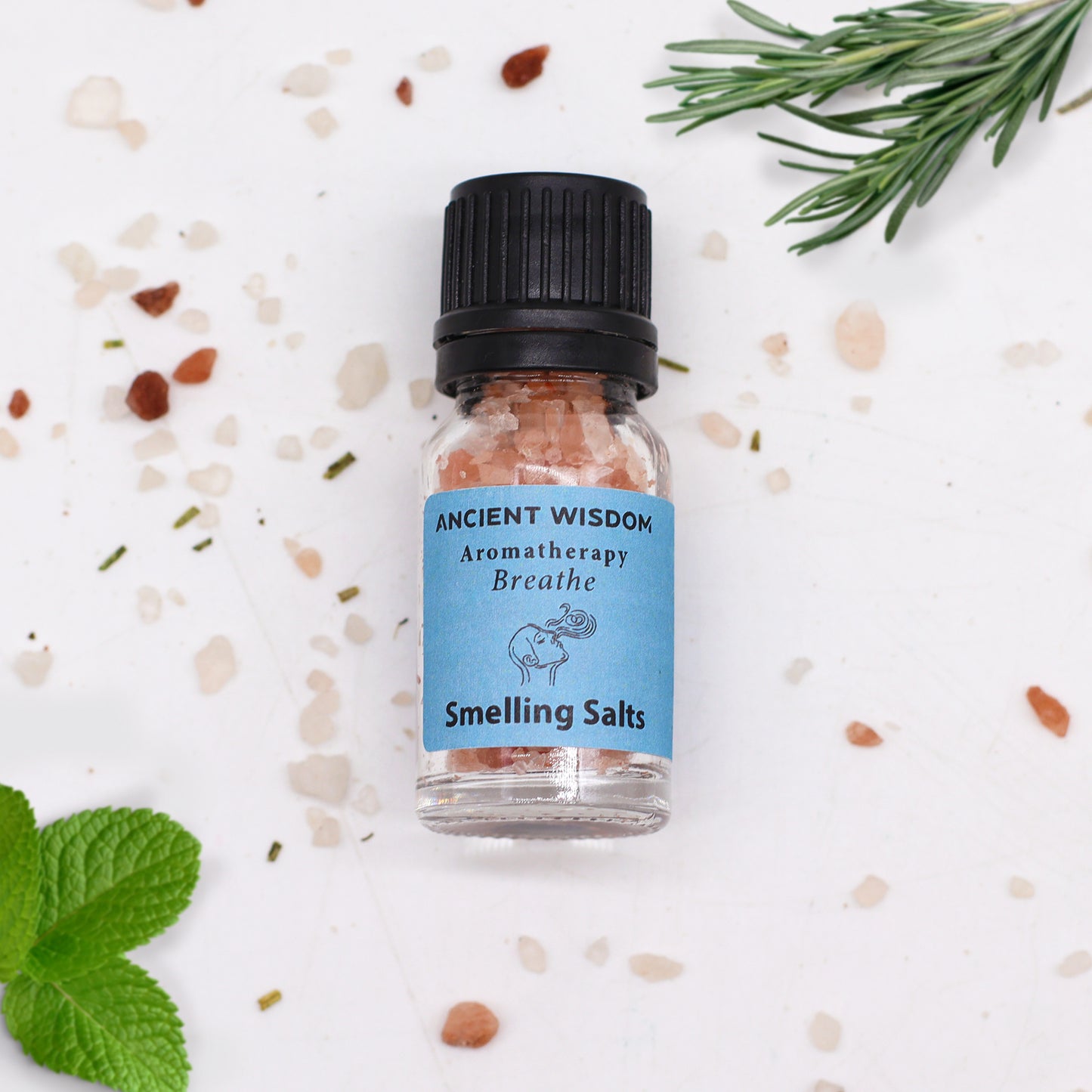 Breathe – Aromatherapy Smelling Salts | Himalayan Salt with Eucalyptus, Peppermint, Camphor, Clove & Rosemary