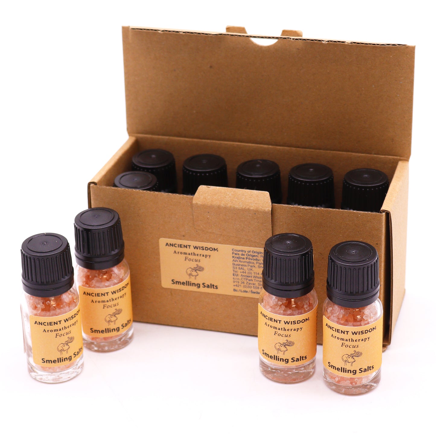 Focus – Aromatherapy Smelling Salts | Himalayan Salt with Peppermint, Rosemary, Lemongrass & Grapefruit