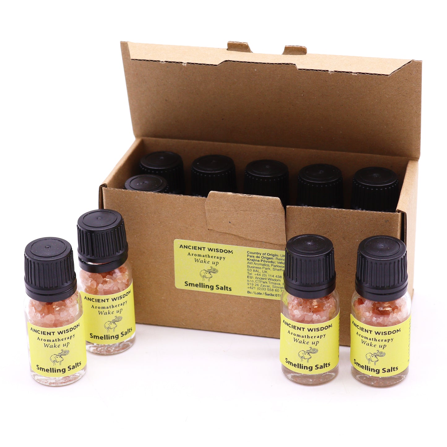 Wake Up – Aromatherapy Smelling Salts | Himalayan Salt with Ravensara, Rosemary, Lemongrass & Mandarin