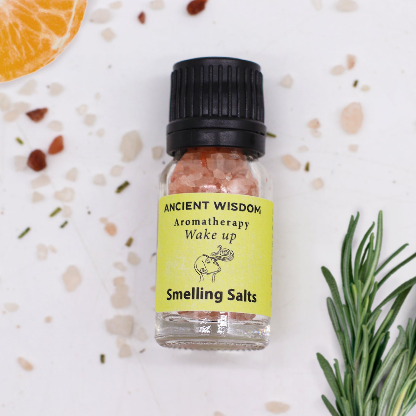 Wake Up – Aromatherapy Smelling Salts | Himalayan Salt with Ravensara, Rosemary, Lemongrass & Mandarin