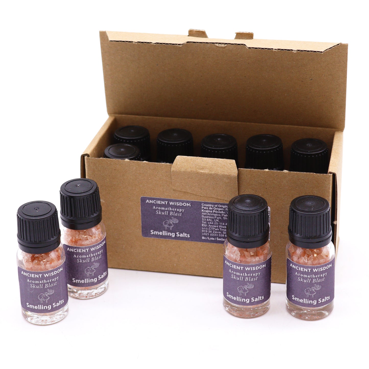 Skull Blast – Aromatherapy Smelling Salts | Himalayan Salt with Peppermint, Eucalyptus, Rosemary & Tea Tree