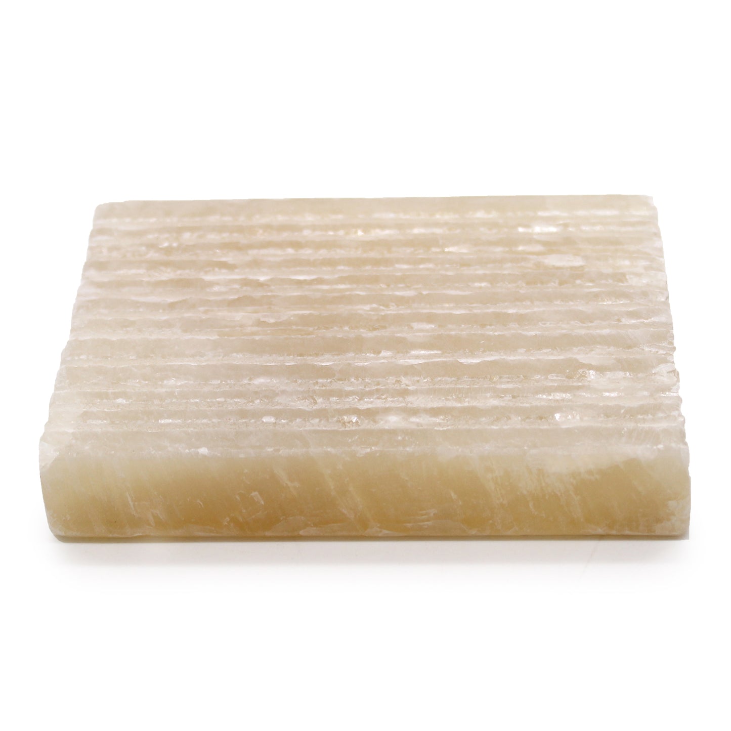 Onyx Stone Soap Dish – Honey Ridges | Natural Veined & Translucent Finish