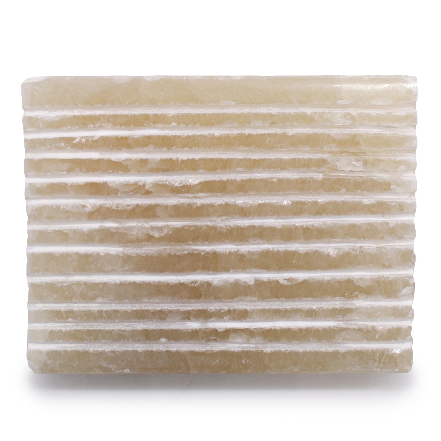 Onyx Stone Soap Dish – Honey Ridges | Natural Veined & Translucent Finish