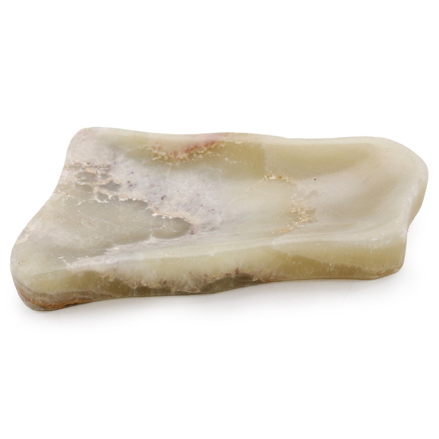 Onyx Stone Soap Dish – Abstract Shape | Natural Veined & Translucent Finish
