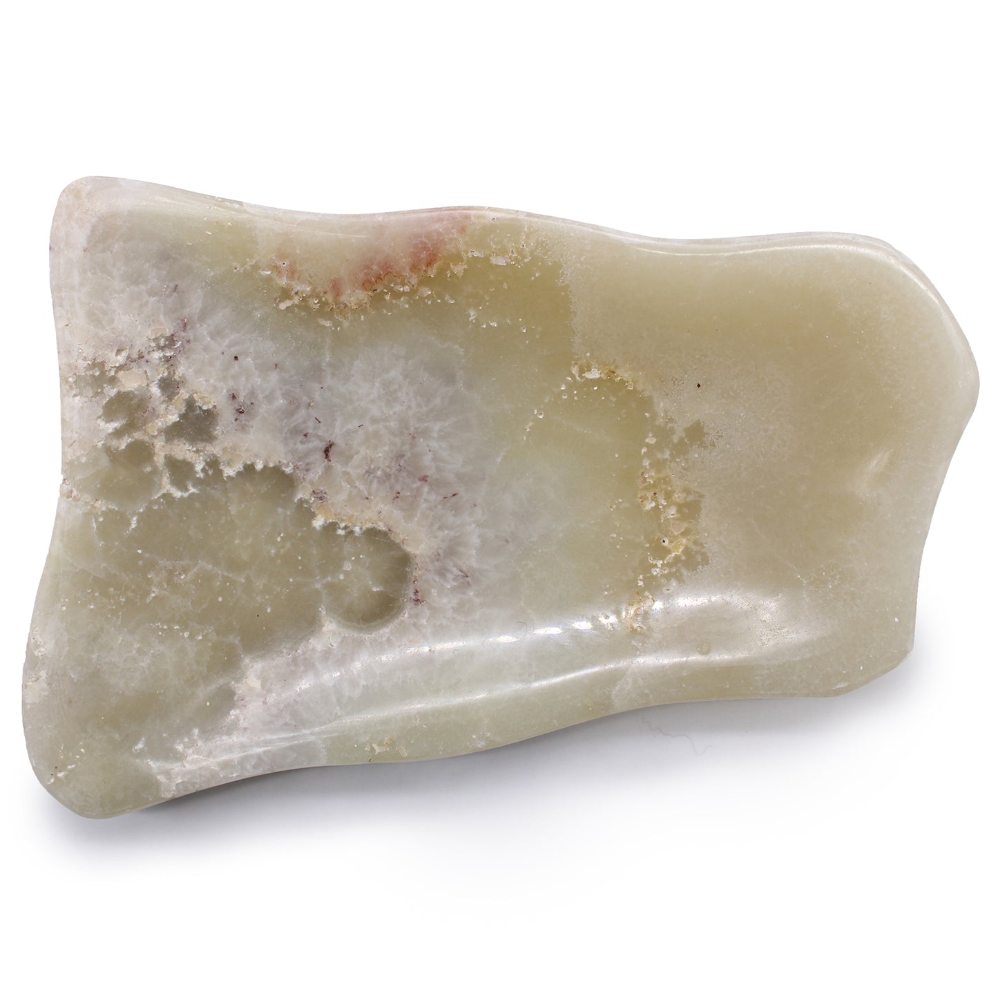 Onyx Stone Soap Dish – Abstract Shape | Natural Veined & Translucent Finish