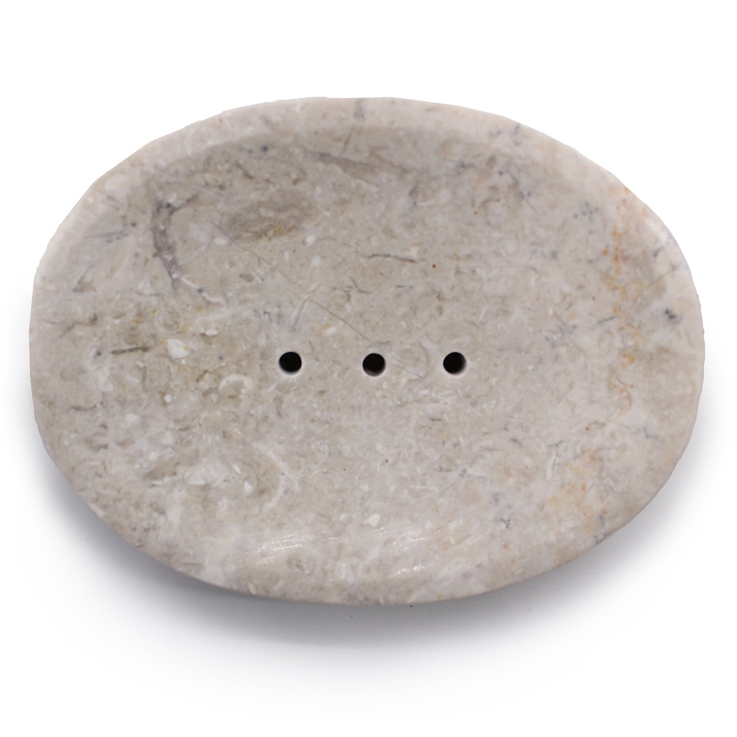 Cream Marble Stone Soap Dish – Classic Oval | Hand-Carved Natural Stone