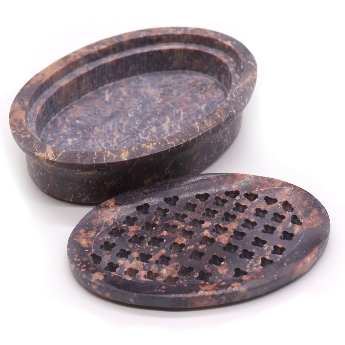 Soapstone Soap Dish & Drainer – Classic Oval | Natural Stone Design