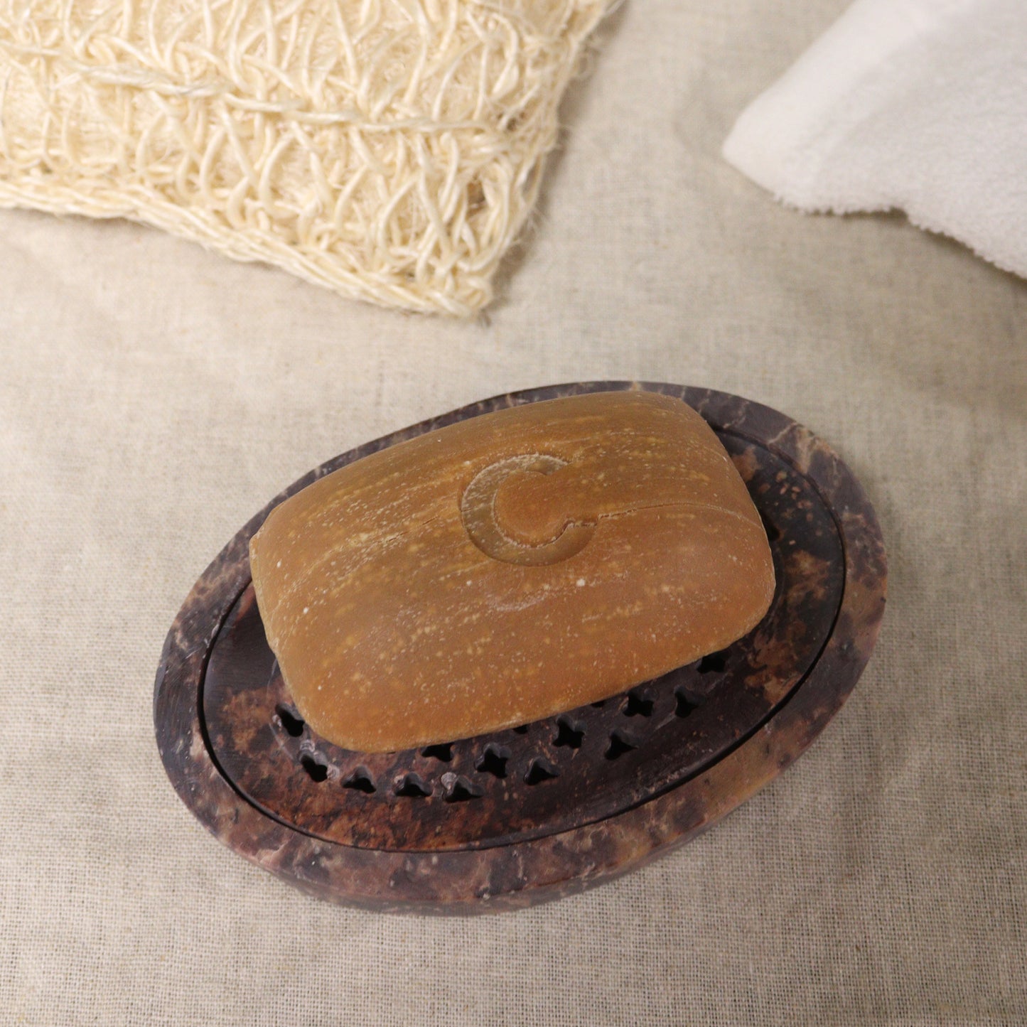 Soapstone Soap Dish & Drainer – Classic Oval | Natural Stone Design