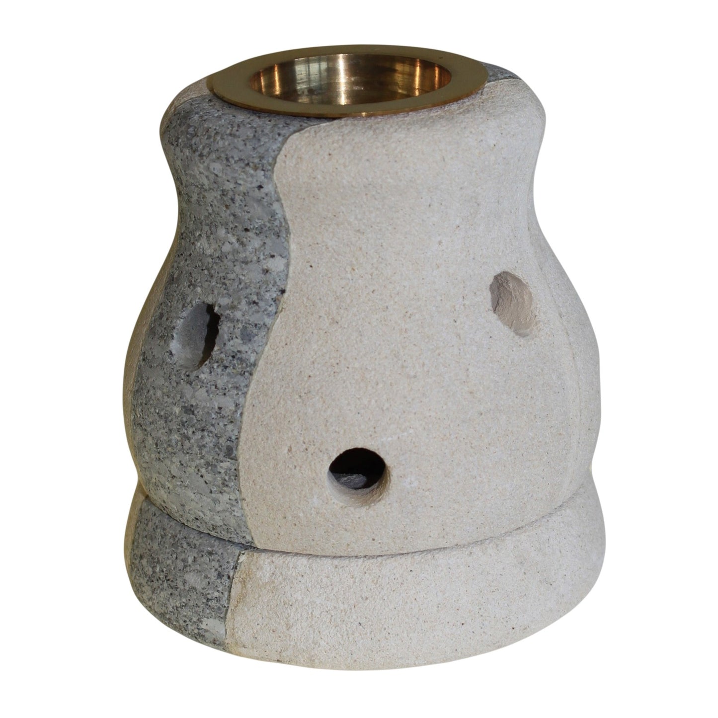 Sandstone Oil Burner – Curved Shape | Sandstone & Grey Stone Finish