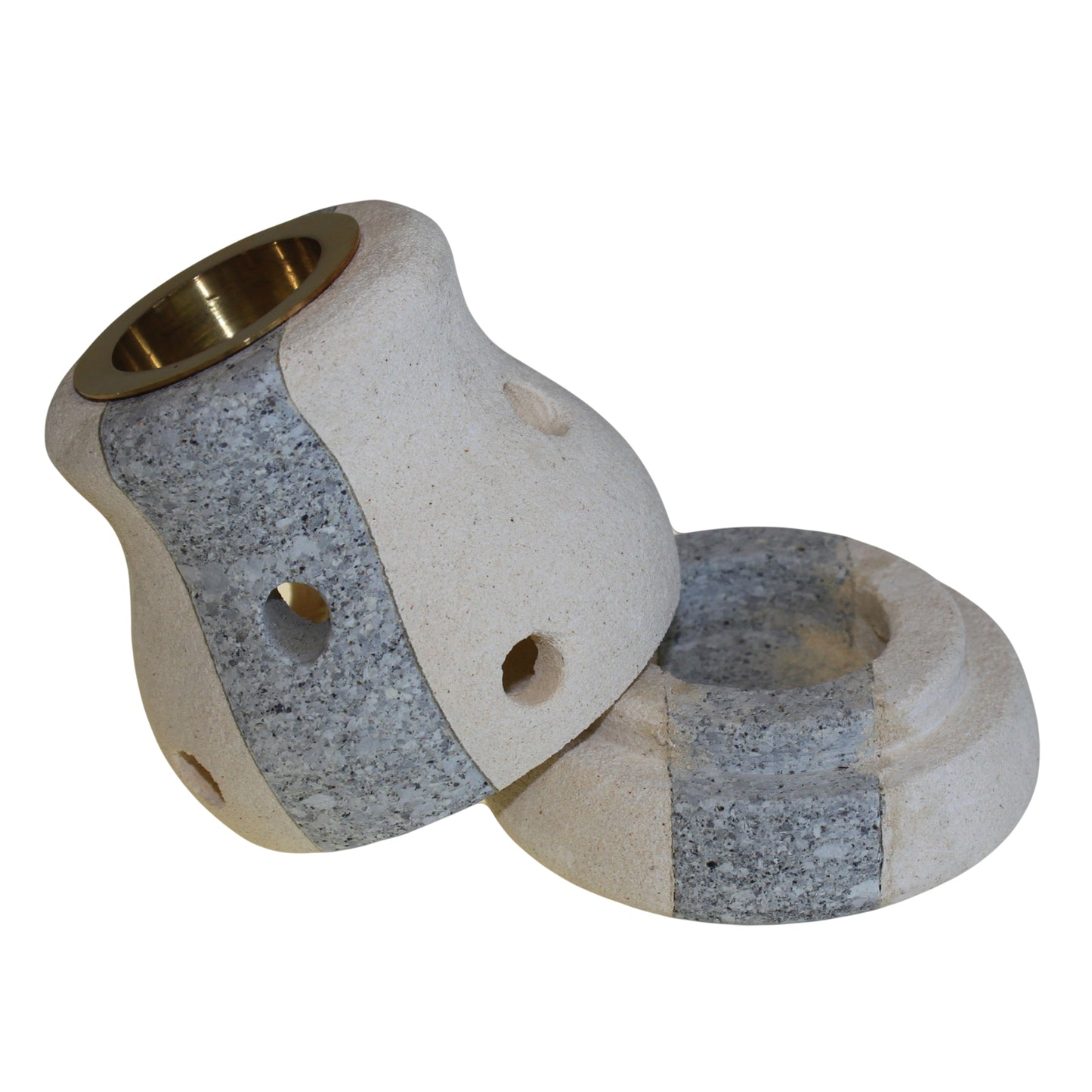 Sandstone Oil Burner – Curved Shape | Sandstone & Grey Stone Finish