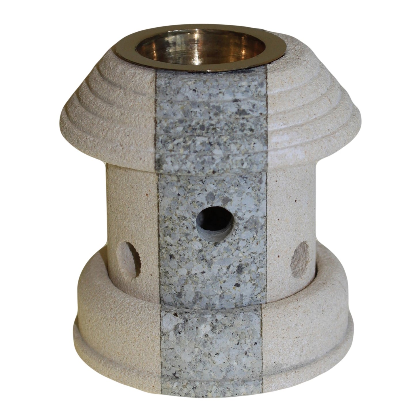 Sandstone Oil Burner – Lantern Shape | Sandstone & Grey Stone Finish