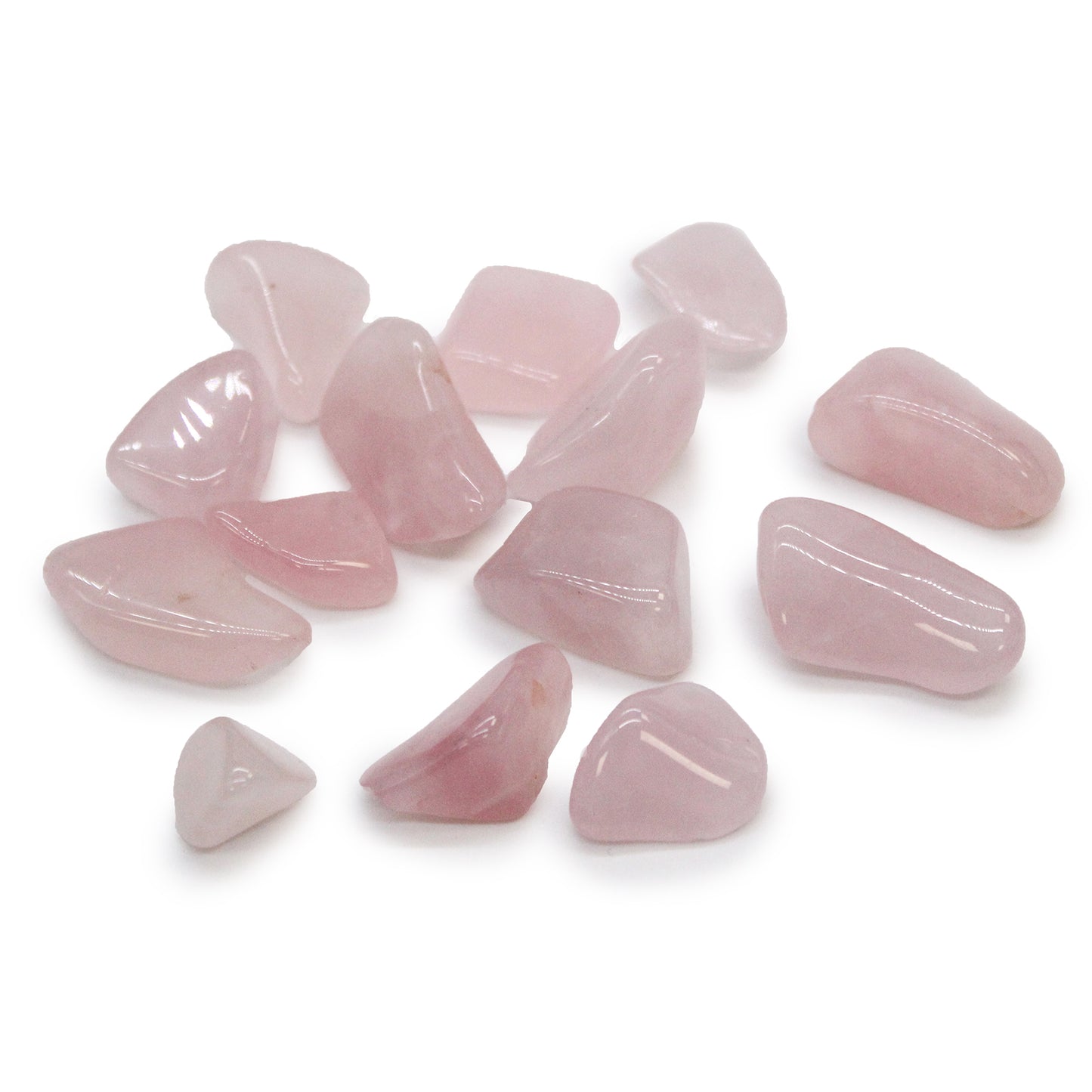 Rose Quartz Tumble Stones – Medium | 24-Pack
