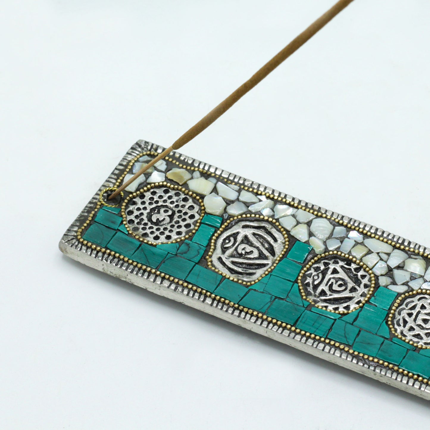 Tibetan Incense Holder – Seven Chakra | Vibrant Mosaic Symbol of Balance