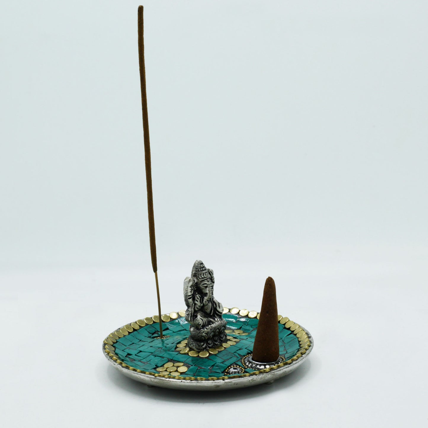 Tibetan Cone & Stick Incense Holder – Ganesh | Symbol of Good Luck & New Beginnings