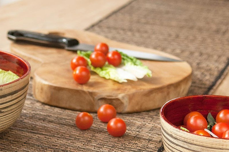 Natural Teak Chopping Board – 30cm | Handcrafted from Sustainably Sourced Wood
