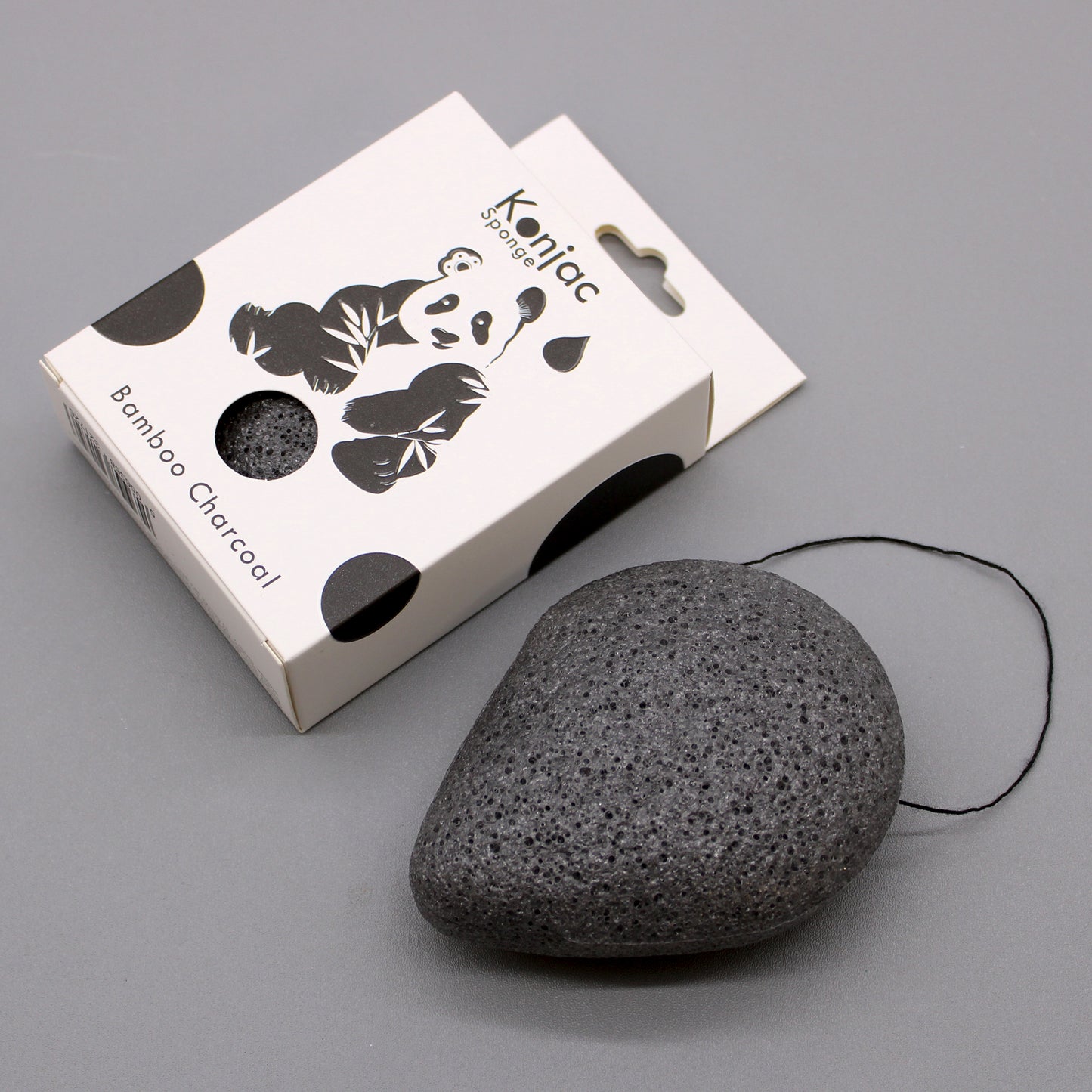 Teardrop Konjac Sponge – Bamboo Charcoal | Antibacterial