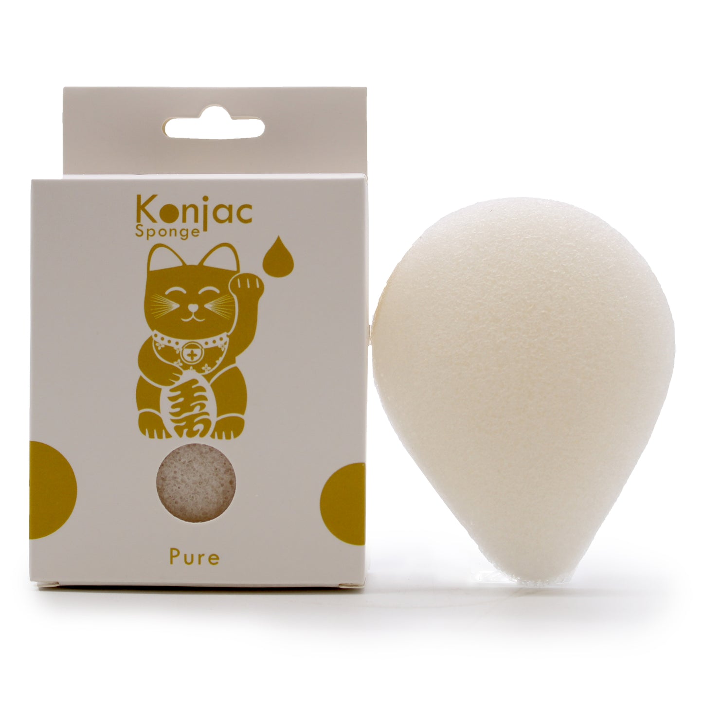 Teardrop Konjac Sponge – Natural | Sensitive Skin