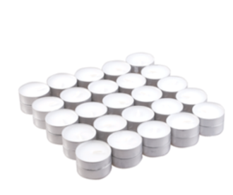Unscented Tea Lights – Pack of 50 | 4-Hour Burn Time