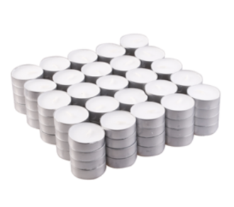 Unscented Tea Lights – Pack of 100 | 4-Hour Burn Time