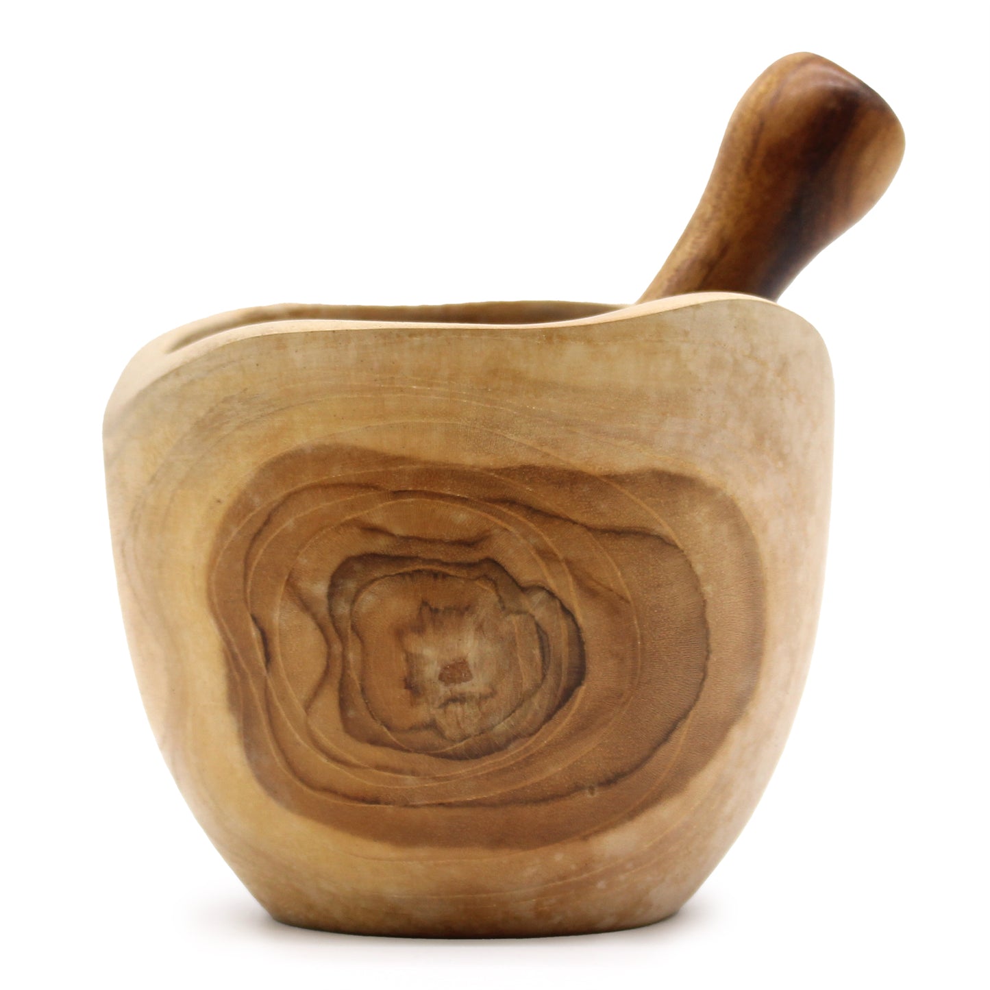 Natural Teak Pestle & Mortar – Large | Handmade in Bali