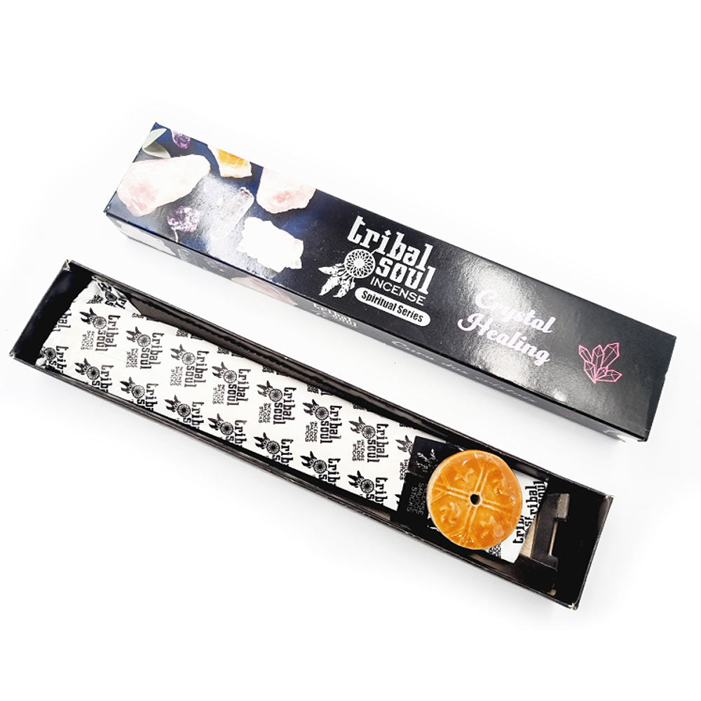 Tribal Soul Spiritual Series Incense Sticks & Ceramic Holder – Crystal Healing | Energy Clearing & Ceremonial Use