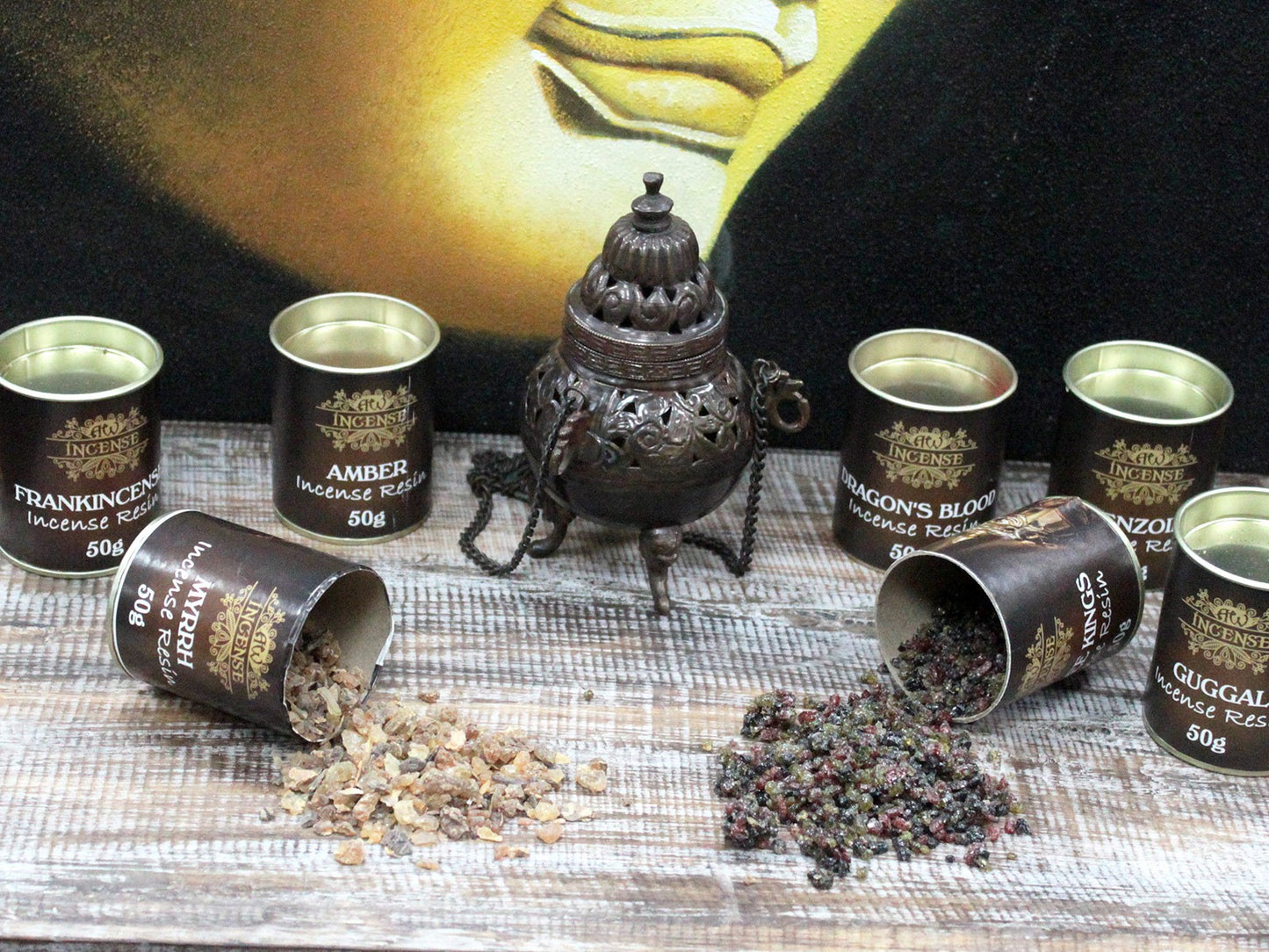 Ancient Wisdom Aromatics Incense Resin – Myrrh 50g Tub | Natural Ritual Resin for Charcoal Burning