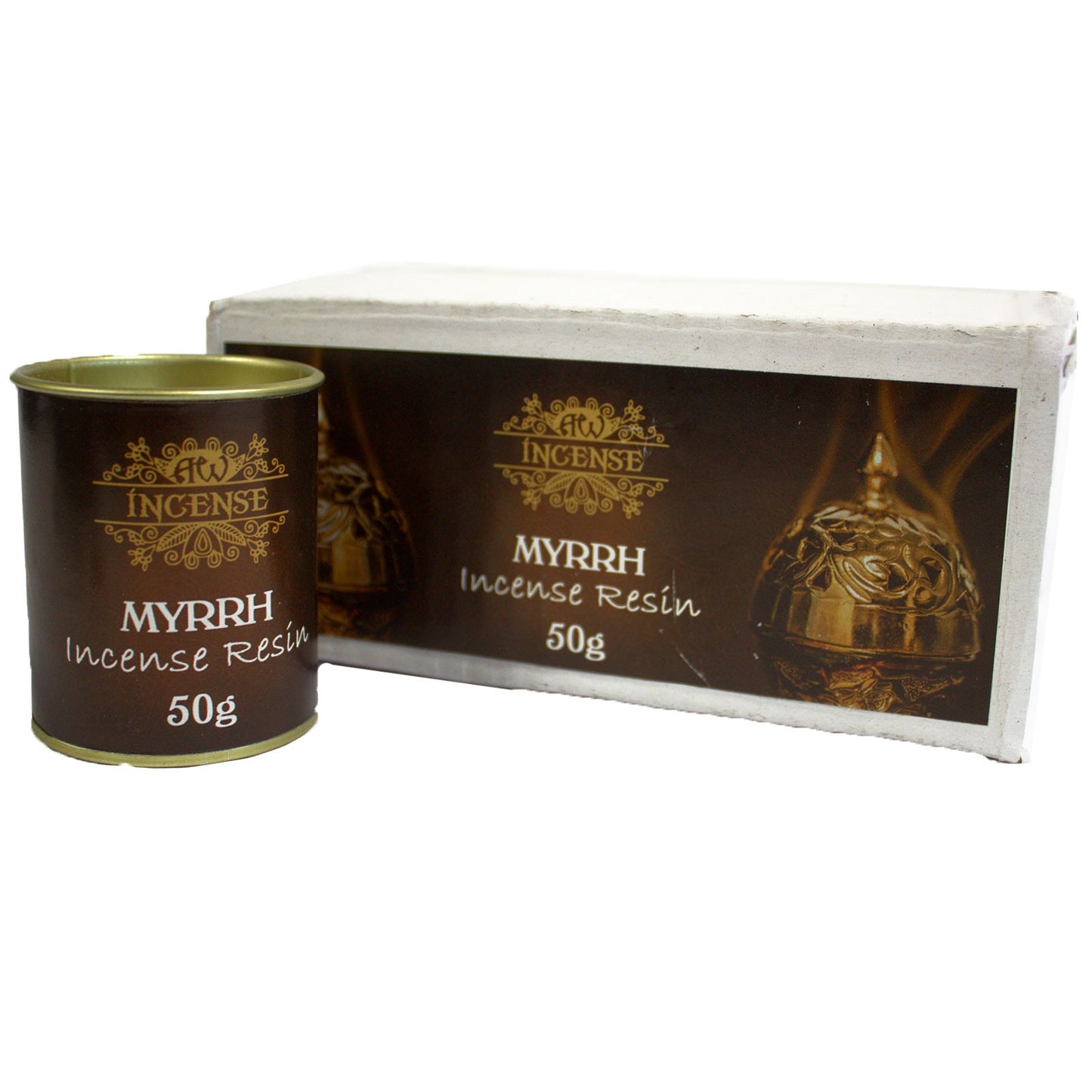 Ancient Wisdom Aromatics Incense Resin – Myrrh 50g Tub | Natural Ritual Resin for Charcoal Burning